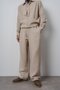 Men's R Embroidered Muslin Baggy Trousers Beige - 6