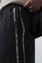 Men's Stripe Detailed Denim Baggy Trousers Black - 6