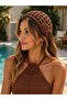 Knitted Beach Beanie with Rose Detail