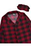 Boy's Cotton Milan Fabric Red Plaid Patterned Buttoned Sleeper with Sleeves and Sleeves withSleeves and Sleeves and                                      Slee - 3