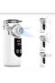 Nebulizer with LED Digital Display for Home and Travel Use, Compact Grey Portable Design, Quiet Performance