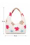 Petalé Mood Gabardin Hobo Bag – Floral Patterned Casual Stylish Shoulder Bag - 4
