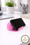 Zs-0067-Cat Design Phone Holder Stand – Desktop Phone Stand Home & Office Compatible Pink and White Phone Stand - 3