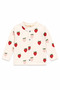 Baby Girl Newborn Organic 100% Cotton Strawberry Patterned 5-Piece Hospital Release Baby Set Minimal Natural Style - 3