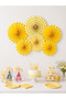 Fan Birthday Yellow Detailed 6-Piece Ornament