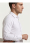 Men's White Slim-Fit Shirt - 80% Cotton Easy-Iron Fabric - 4