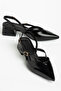 Belt Pointed Toe Short Block Heel Women's Heeled Shoes - 3