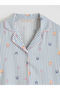 Vizyon New Season Shirt Collar Patterned Women's Pajama Set - 7