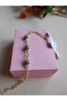 Mini Evil Eye Beaded Zircon Stone Steel Women's Bracelet - 5
