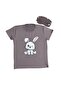 Girl's Cotton Milan Fabric Lilac Color Rabbit Patterned Long Sleeve Seasonal Pajama Set with Sleeping Band - 6