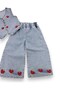 Girl's Strawberry Summer Denim Set, Vest and Pants, Holiday Denim Set for 2-3-4-5 Years Old - 8