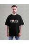 Palestine Design Oversize Unisex T-Shirt with Kefiye Pattern Streetwear Print - 3