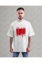 Palestine Design Oversize Unisex T-Shirt with Kefiye Pattern Streetwear Print - 3
