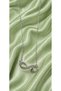 Green Stone Snake Design Steel Necklace (Silver Color)