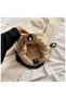 Boho Chic Handmade Knit Bag, Aesthetic Crochet Shoulder Bag with Wood - 5