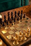 Premium Luxury Wooden Stone Chess Set Special Design Decorative Vip Gift Set 20X20 cm - 2