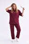 Oşho Modal Fabric Large Size Short Sleeve Double Ribbed Breathable Soft Bottom Top Set 2Xl-6Xl - 4