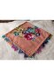 Brand Handcrafted Needle Embroidered Writing 100% Cotton Muslin – 4 Sides Embroidered Elegant Headscarf 100X100 cm - 3