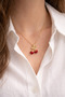 Gold Color Cherry Pendant Non-Tarnish Plated Stylish and Elegant Design Suitable for Daily and Special Occasion Use - 7