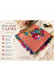 Brand Handcrafted Needle Embroidered Writing 100% Cotton Muslin – 4 Sides Embroidered Elegant Headscarf 100X100 cm