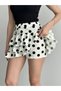 Women's Polka Dot Layered Mini Skirt High Waist Flounce Summer Skirt - 3