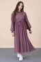 Girl's Long Length Pleated Chiffon Dress - 3