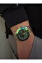 Green Active Dial Active Calendar Steel Men's Wristwatch Gold Silver Two Colors - 2