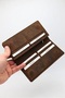 Unisex Genuine Leather Wallet with Phone Card Holder Compartment, Magnetic Handheld Retro Brown Portfolio Wallet - 6