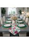 American Service, New Season 6-Piece Forest Green Color Supla and Runner Cover Magnolia Set