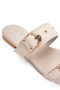 Women's Trok and Buckle Detailed Slippers 6330 Bej-2 - 3