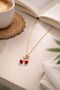 Gold Color Cherry Pendant Non-Tarnish Plated Stylish and Elegant Design Suitable for Daily and Special Occasion Use - 6