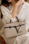 Mink Elegant Textured Women's Hand and Shoulder Bag with Metal Accessories, Stylish Design, Suitable for Daily Use - 7