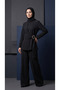 Beli̇nden Kuşaği Gold Buckle Detail Stylish 2-Piece Suit with Pants