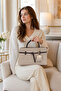 Mink Elegant Textured Women's Hand and Shoulder Bag with Metal Accessories, Stylish Design, Suitable for Daily Use - 6