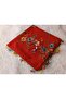 Brand Handcrafted Needle Embroidered Writing 100% Cotton Muslin – 4 Sides Embroidered Elegant Headscarf 100X100 cm - 7