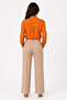 Long Sleeve Shirt with Buttons, Classic Collar, Suitable for Casual and Office Wear - Orange - 2
