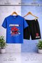 Children's Orumcekman Beyaz Agli Ag Firlatan Printed Crew Neck T-Shirt - Shorts Set