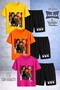 Children's Sinser Yazili Tavsan Printed Crew Neck 3-Piece T-Shirt - Shorts Set