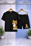 Children's Sinser Kaplan Left Side Printed Crew Neck 3-Piece T-Shirt - Shorts Set - 2