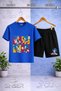 Children's Snic 4Kare Foto Icinde Printed Crew Neck 3-Piece T-Shirt - Shorts Set - 3