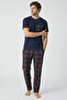 Gentleman Touch 100% Cotton Men's Short Sleeve Plaid Pajama Set - 4
