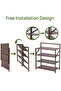 4 Tier Bamboo Shoe Rack Organizer – Solid Wood Shoe Storage Shelf for Entryway, Bedroom - 6