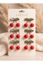 Set of 6 Cherry Figured Hair Clips for Baby Girls - 2