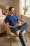 Men's 100% Cotton Ghost Pajama Set Short Sleeve Buttoned Collar T-Shirt with Plaid Pants Summer Home Wear Set - 2