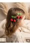 Set of 4 Cherry Figured Hair Clips for Girls - 3