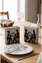 Set of 2 Metal Napkin Holders, Tabletop Napkin Holder with Lover Figure, Table Napkin Holder Set, Table Napkin Holder 10X10 cm