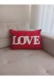 Hand Embroidered Punch Technique Love Written Cushion Cover 30×50 - 2