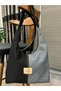 Women's Two-Tone Denim Shoulder Bag Casual Jean Bag - 4