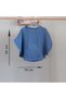 5 Colors Organic Cotton, Hooded Muslin Children's Poncho / Indigo Blue - 3