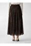 Özmarka New Season Elastic Waist Patterned Flared Skirt - 4